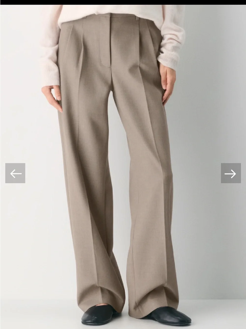 NWOT Aritzia Effortless Pants in Heather Nomad Taupe - Picture 4 of 4